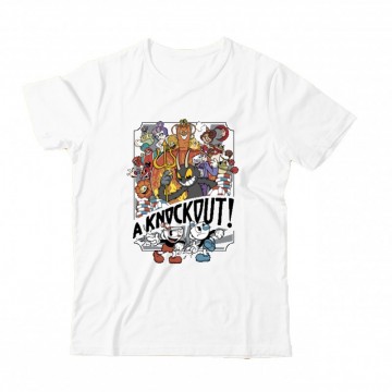 Knockout Cuphead Gyermek Póló
