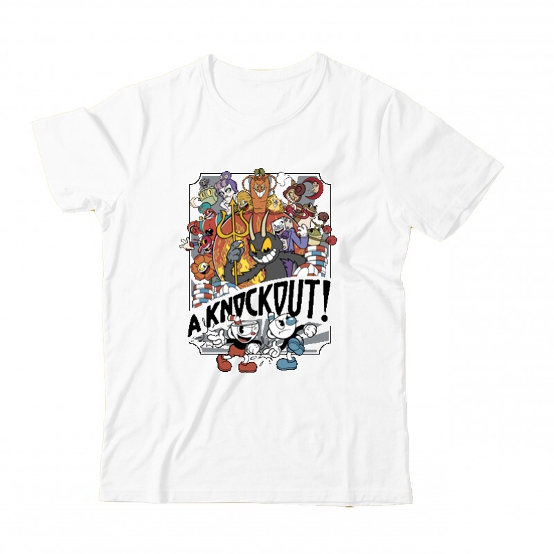 Knockout Cuphead Gyermek Póló