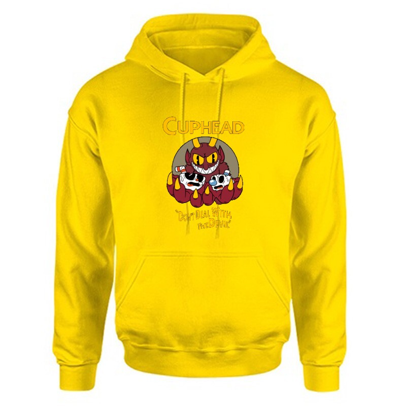 Cuphead Don't Deal With The Devil Unisex Kapucnis Pulcsi