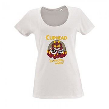Cuphead Don't Deal With The Devil Női O Nyakú Póló