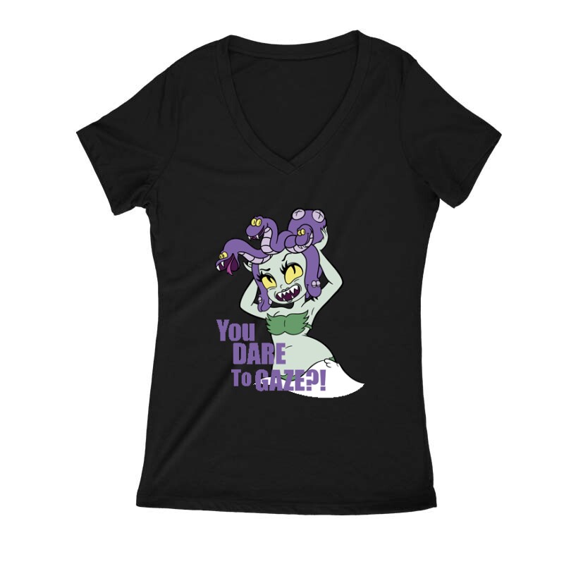 You Dare to Gaze Női V Kivágott póló