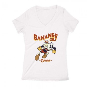 Bananer Oil Női V Kivágott póló