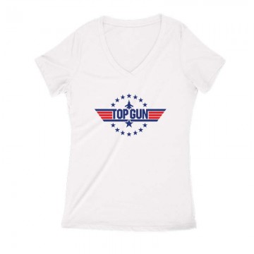 Top Gun stars Női V Kivágott póló