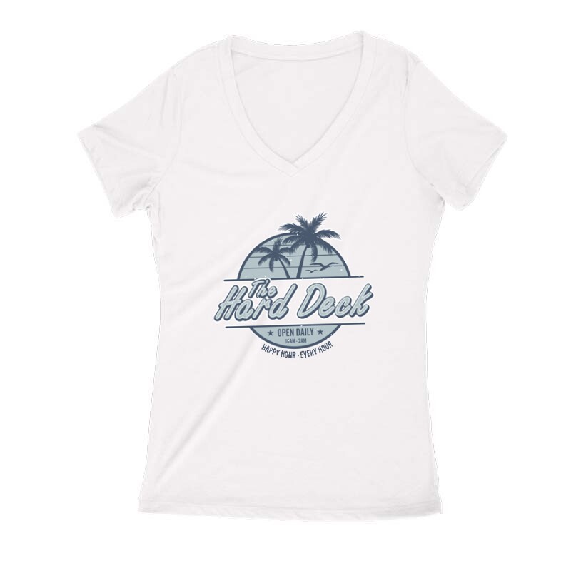 The Hard Deck Női V Kivágott póló