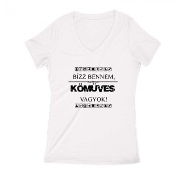 Bízz bennem Női V Kivágott póló