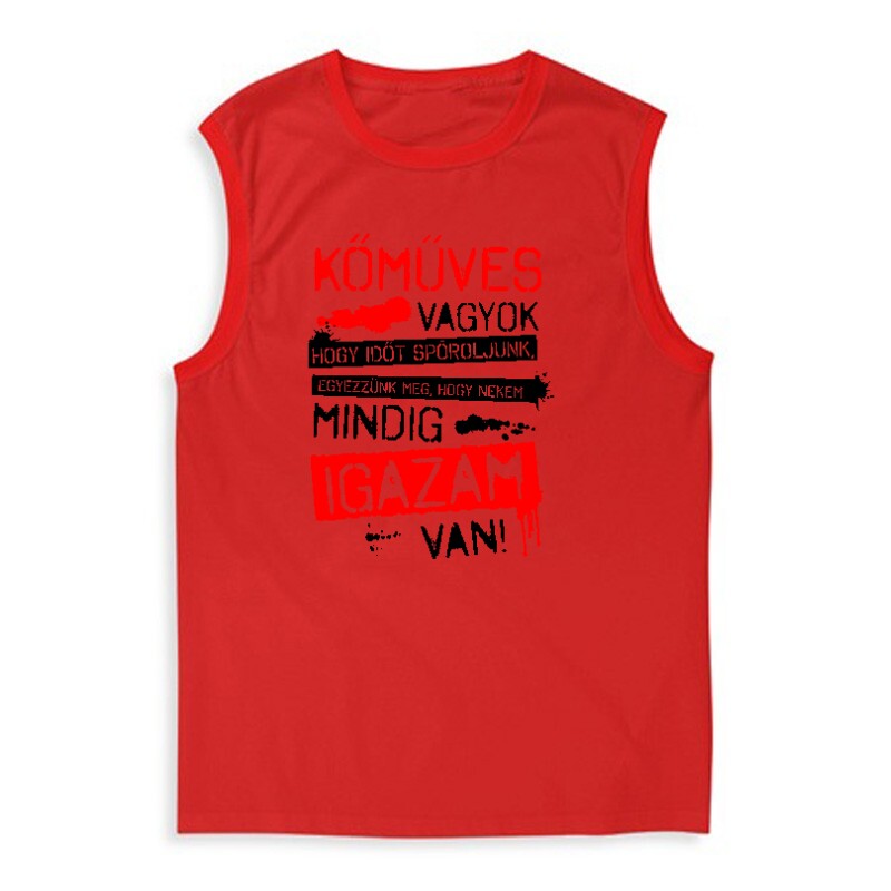 Kőműves vagyok mindig igazam van Férfi Trikó