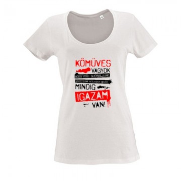 Kőműves vagyok mindig igazam van Női O Nyakú Póló