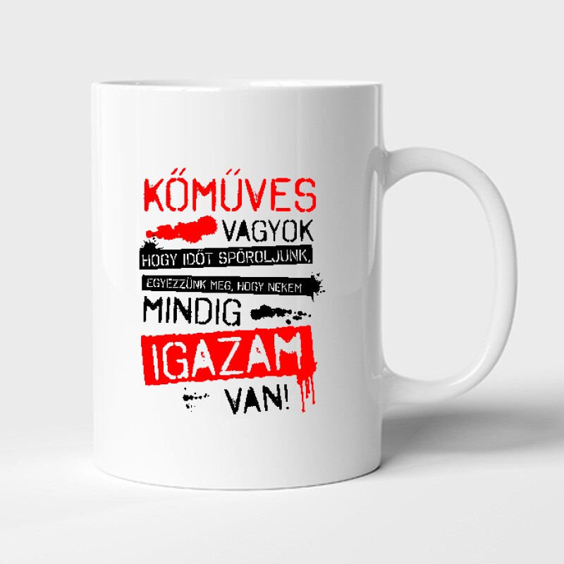 Kőműves vagyok mindig igazam van Bögre