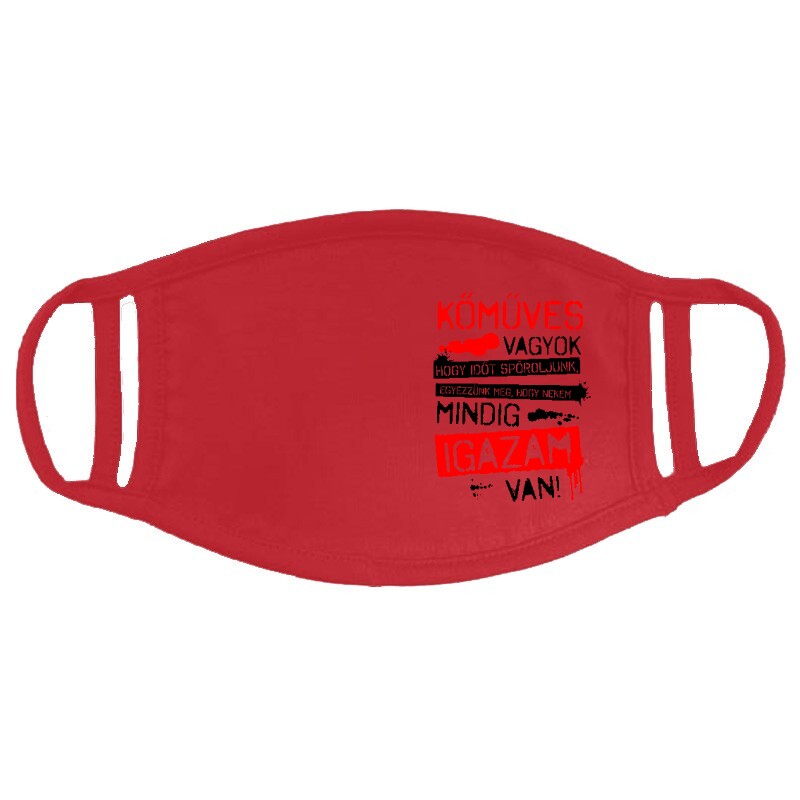 Kőműves vagyok mindig igazam van Arcmaszk