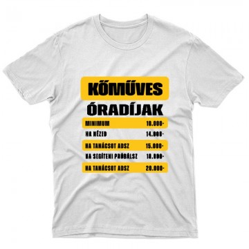 Kőműves óradíjak Unisex Póló