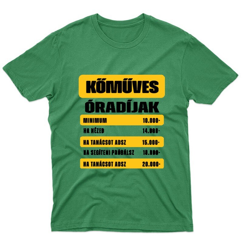 Kőműves óradíjak Unisex Póló