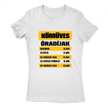 Kőműves óradíjak Női Póló