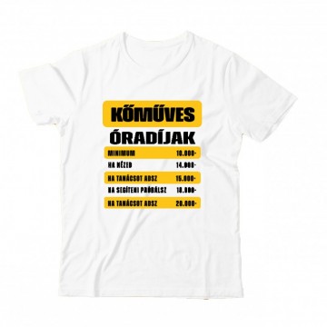 Kőműves óradíjak Gyermek Póló