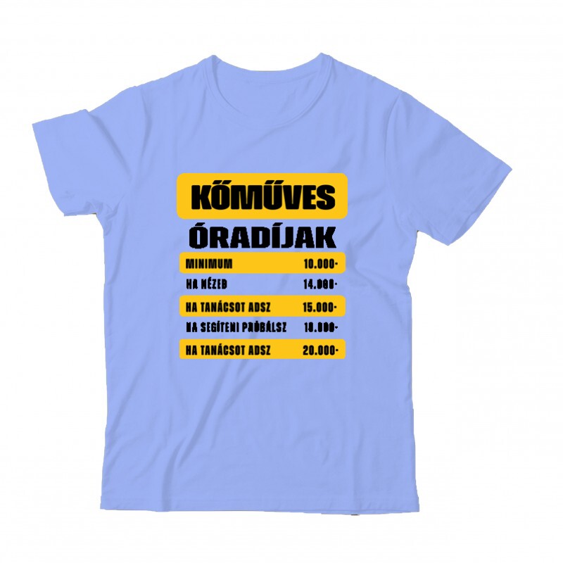 Kőműves óradíjak Gyermek Póló