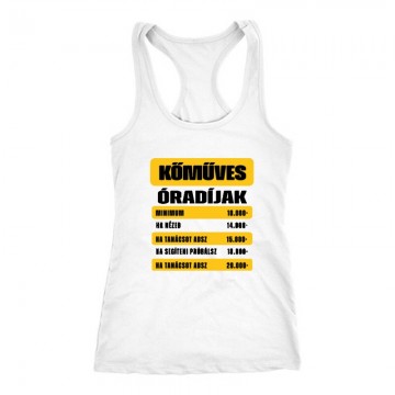 Kőműves óradíjak Női Trikó