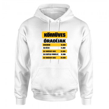 Kőműves óradíjak Unisex Kapucnis Pulcsi