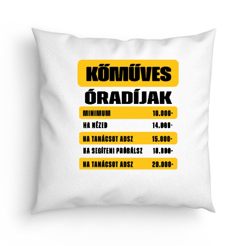 Kőműves óradíjak Párna