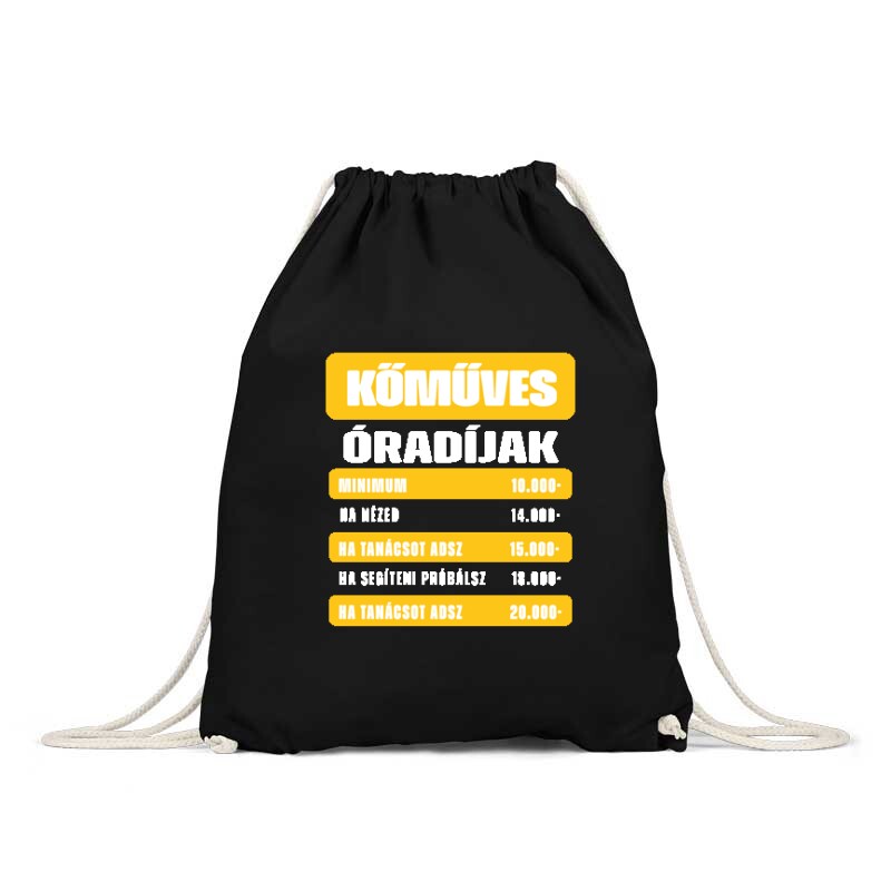 Kőműves óradíjak Hátizsák