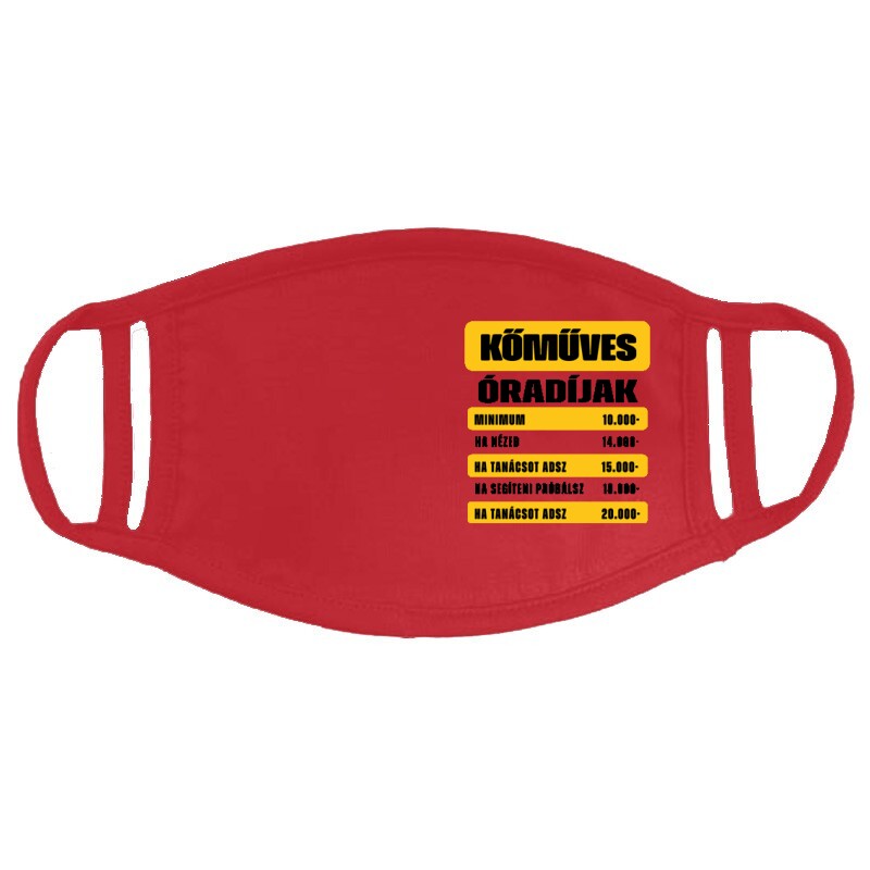 Kőműves óradíjak Arcmaszk