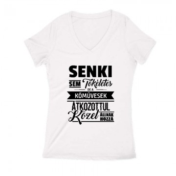 Senki sem tökéletes Női V Kivágott póló