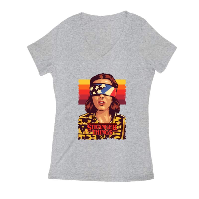 Eleven Retro Női V Kivágott póló