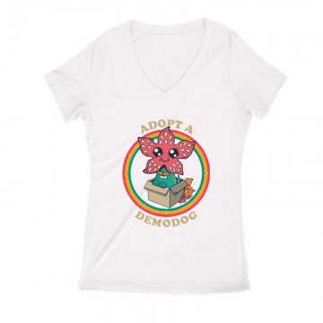 Adopt a Demodog Női V Kivágott póló