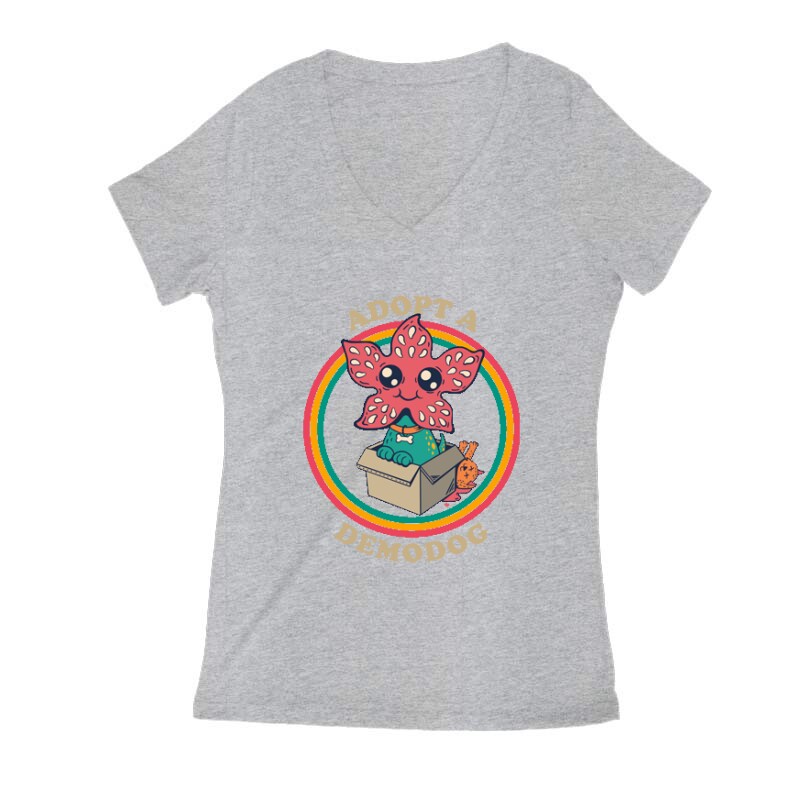 Adopt a Demodog Női V Kivágott póló