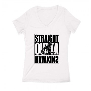 Straight outta Hawkins Demogorgon Női V Kivágott póló