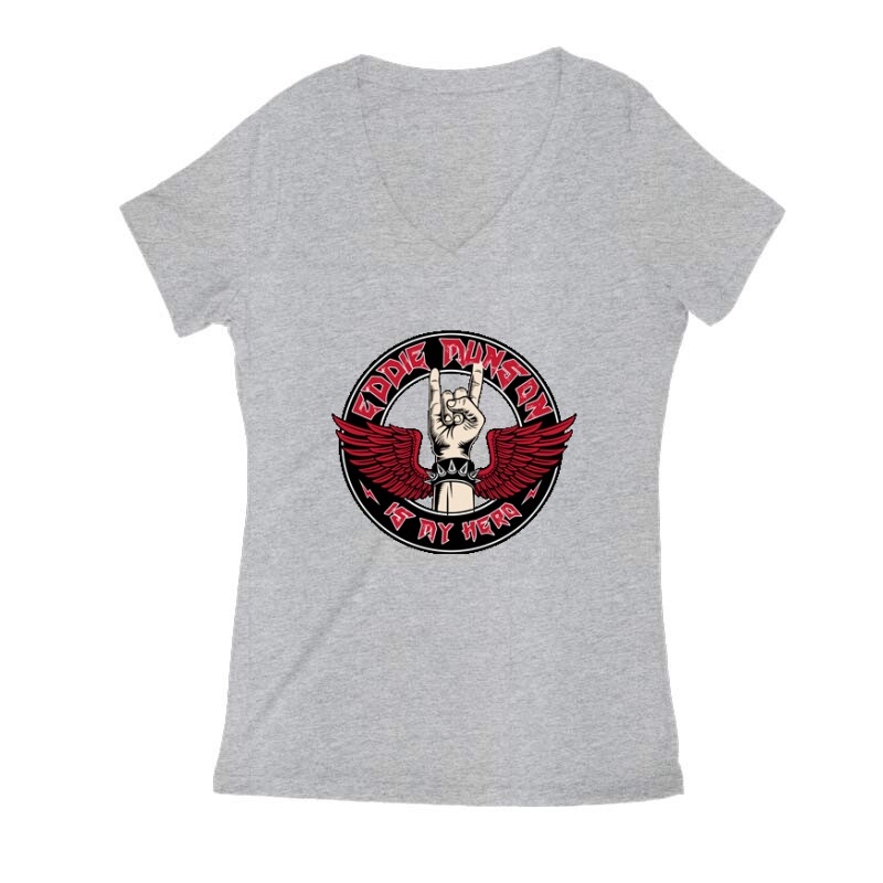 Is My Hero Eddie Munson Női V Kivágott póló