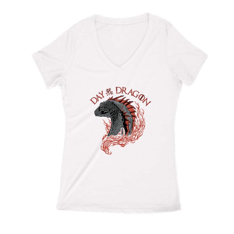 Day of the dragon Női V Kivágott póló