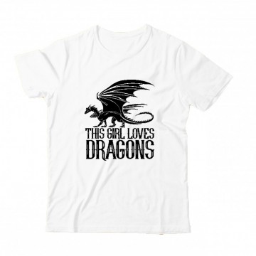 This Girl Loves Dragon Gyermek Póló