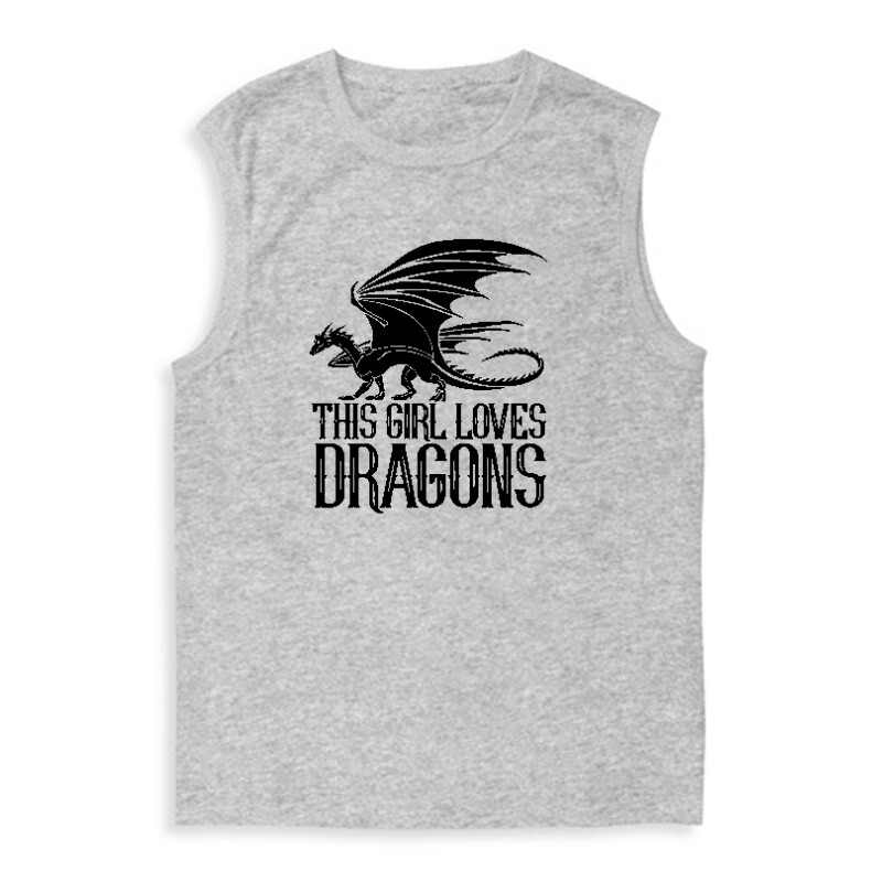 This Girl Loves Dragon Férfi Trikó