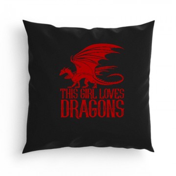 This Girl Loves Dragon Párna