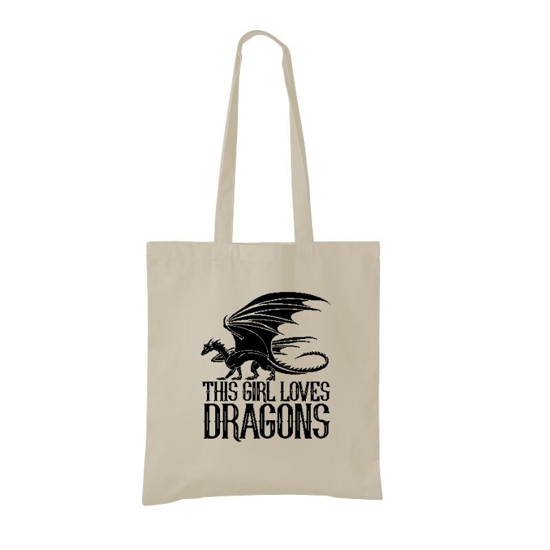 This Girl Loves Dragon Bevásárló Táska