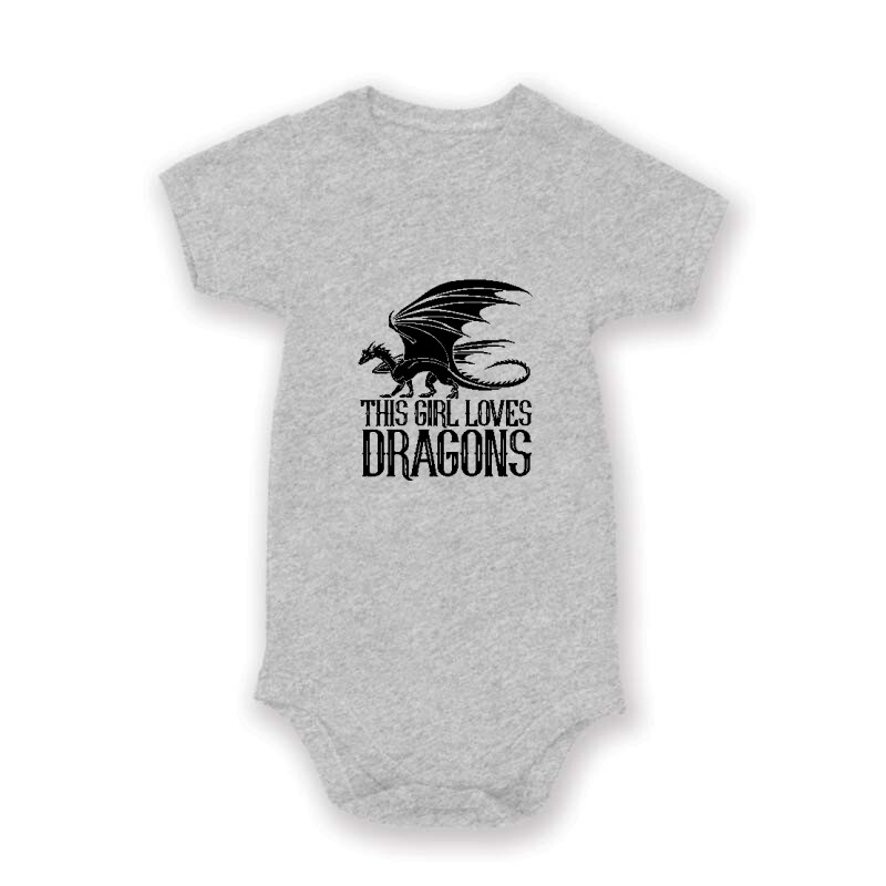 This Girl Loves Dragon Baby Body
