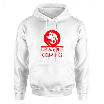 Dragons are coming Unisex Kapucnis Pulcsi