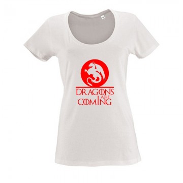 Dragons are coming Női O Nyakú Póló