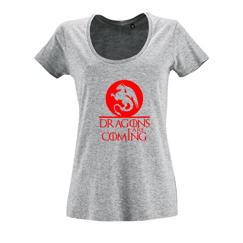 Dragons are coming Női O Nyakú Póló