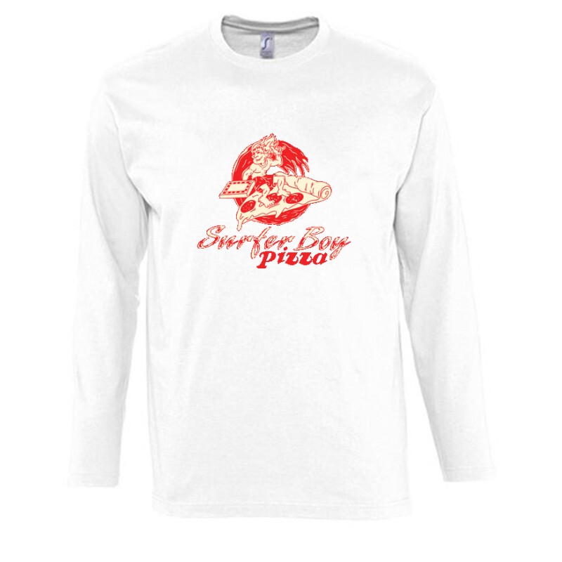 Surfer boy pizza Hosszú Ujjú Póló