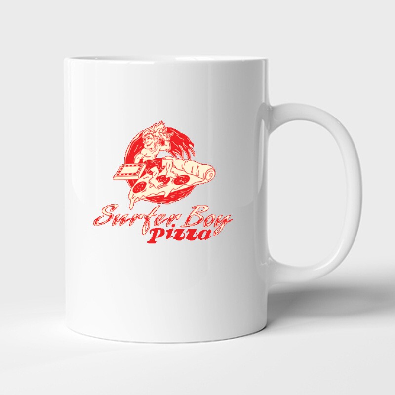 Surfer boy pizza Bögre