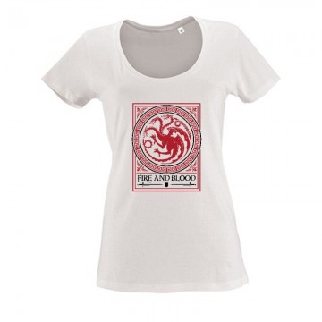 Fire and Blood Női O Nyakú Póló