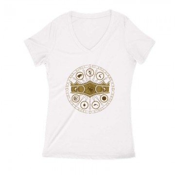 Sárkányok háza Crown Női V Kivágott póló