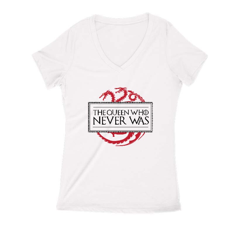 The Queen who never was Női V Kivágott póló