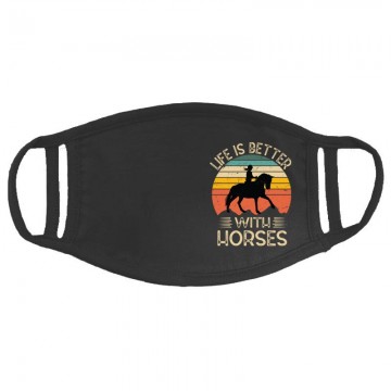 Life is better-horses Arcmaszk