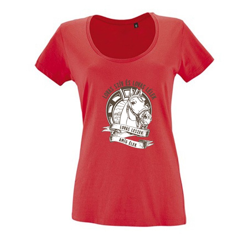 Lovas szív Női O Nyakú Póló