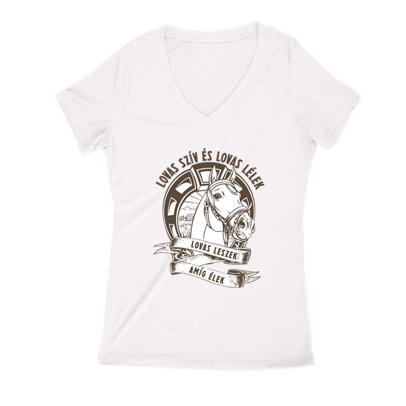 Lovas szív Női V Kivágott póló