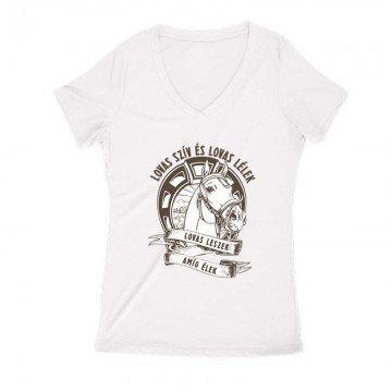 Lovas szív Női V Kivágott póló