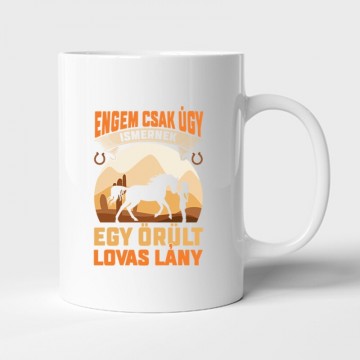 Őrült Lovas Lány Bögre