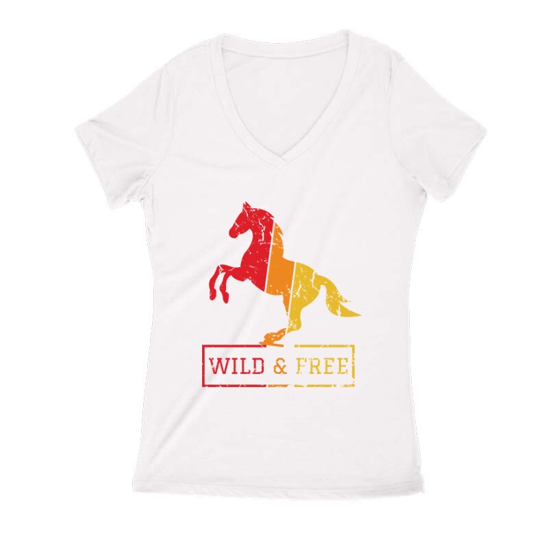 Wild  & Free Női V Kivágott póló