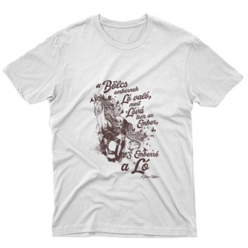 Bölcs embernek ló való Unisex Póló